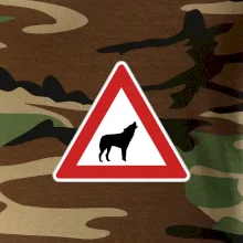 Dopravná značka - Pozor vlk