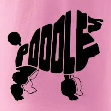 Pudel - nápis v tele