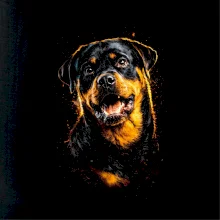 Obrázok poltón rotvajler sediaci