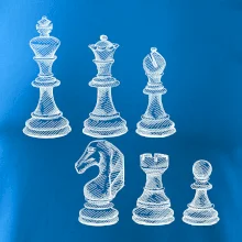 Šachové figúrky kreslené
