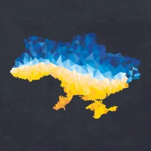 Mapa Ukrajiny polygóny