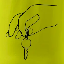 Kľúče a ruka jedným ťahom