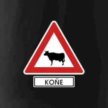 Dopravní značka - Pozor koně / kráva