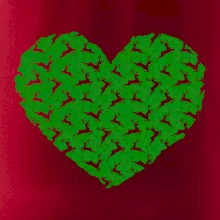 Vianočné jelene v srdci