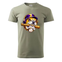 Baseballový buldok s pálkou