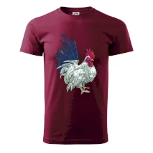 Kohút kreslený biely