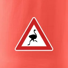 Dopravná značka - Pozor pštros Dopravná značka - Pozor pštros