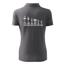 Šachové figúrky v rade - kreslené