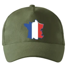 Francúzska vlajka mapa obrys