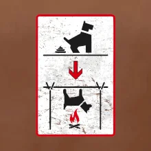 Tričko pre odporcov sraní na chodníku