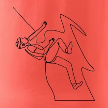 Lezec na skale jedným ťahom