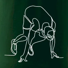 Bežec na štarte jedným ťahom