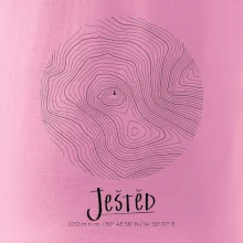 Ještěd - vrstevnice v kruhu