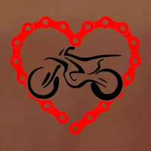 Moto srdce reťaz - enduro