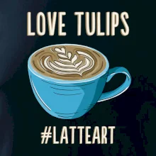Love tulips - latteart (Radek Pilař ART)