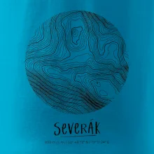 Severák - vrstevnice v kruhu