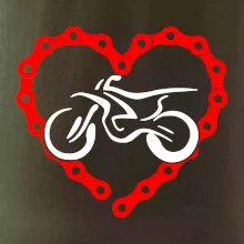 Moto srdce reťaz - enduro