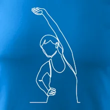 Preťahujúca sa žena jedným ťahom