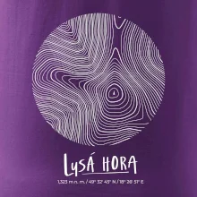 Lysá hora - vrstevnice v kruhu