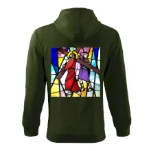 Vitráž - Ježiš a kríž