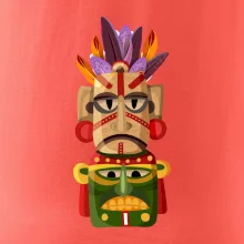 Mayová maska s perím