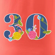 Kvetinové číslo kreslené - 30