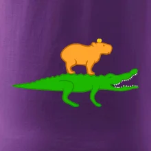 Kapybara na krokodílovi