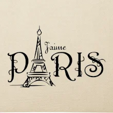 Paris nápis Eiffelovka rovný