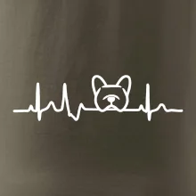 EKG Francúzsky buldoček hlava