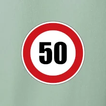 Dopravná značka - obmedzenie rýchlosti 50