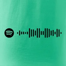 Spotify kód na prsníku