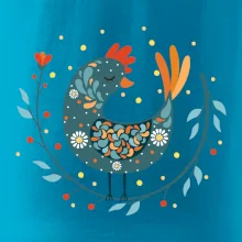 Folklór - sliepky s margarétkami