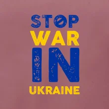 Farebný nápis Stop war in ukraine