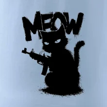 Meow mačka so zbraňou