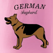 Nemecký ovčiak - hnedý s nápisom