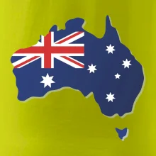 Austrália - vlajka mapa