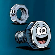 Parové tričko - Skrutka a matka