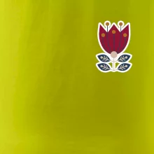 Folklór na prsníku kvetina štvorlistá