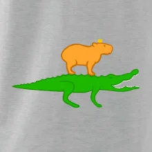 Kapybara na krokodílovi