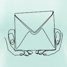 Obálka pôšták jedným ťahom Obálka pôšták jedným ťahom