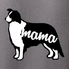 Border kolie mama obrys