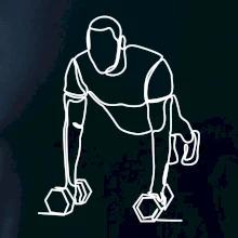 Tréner fitness jedným ťahom