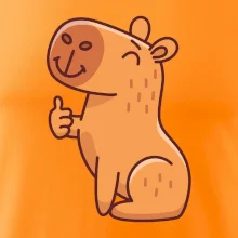 Kapybara s palcom hore