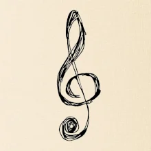 Husľový kľúč kreslený