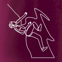 Lezec na skale jedným ťahom