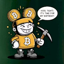 Hodl tight, it's time for my birthday! Hodl tight, it's time for my birthday!