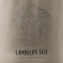 Lomnický štít - vrstevnice v kruhu