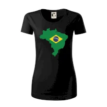 Brazília vlajka v mape