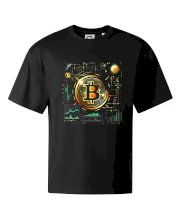 Bitcoin logo s grafmi