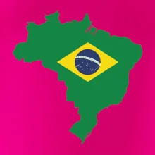 Brazília vlajka v mape